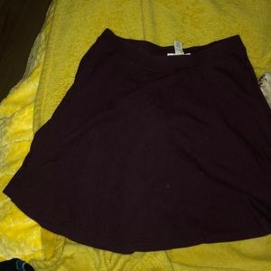 BURGUNDY SKATER SKIRT